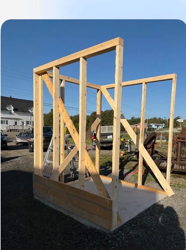 First timber wall frames of the Clare Wind Phone